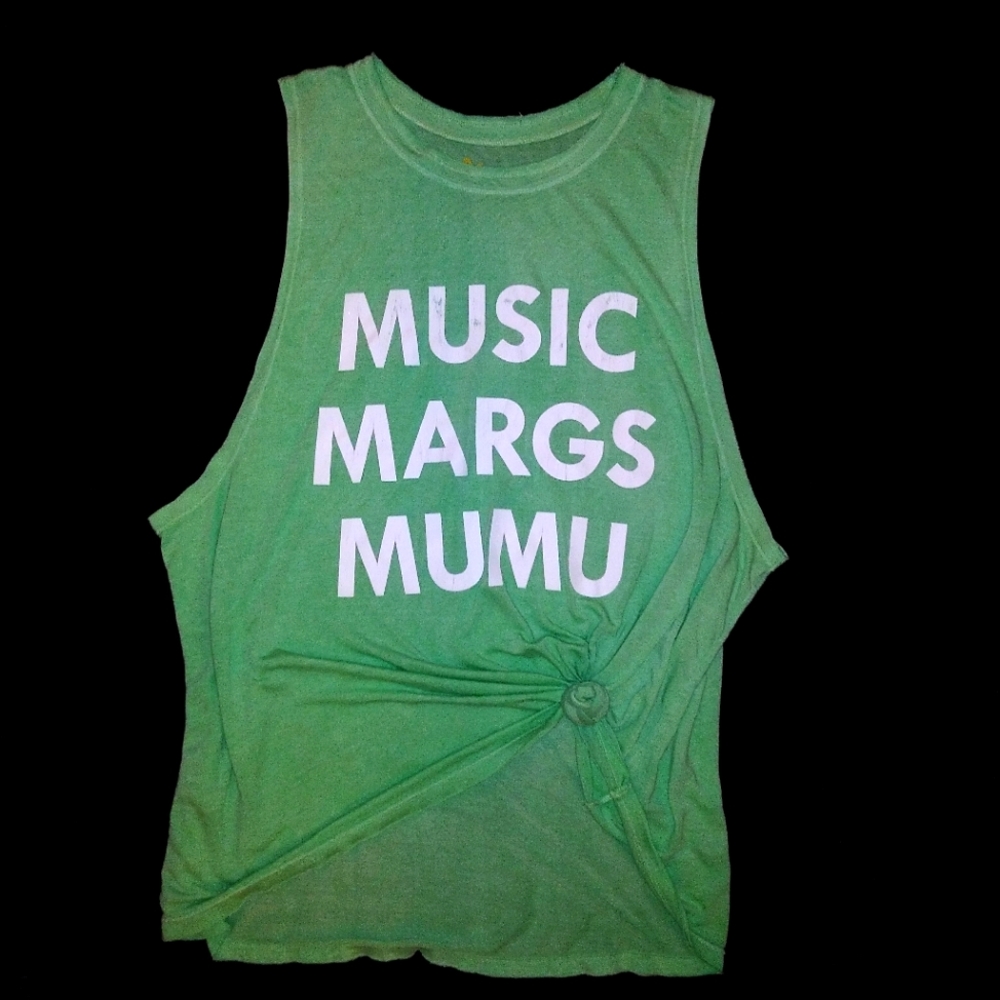 Show Me Your MuMu Distressed Knotted Tank MUSIC MARGS MUMU Size Medium